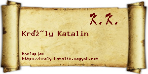 Krály Katalin névjegykártya